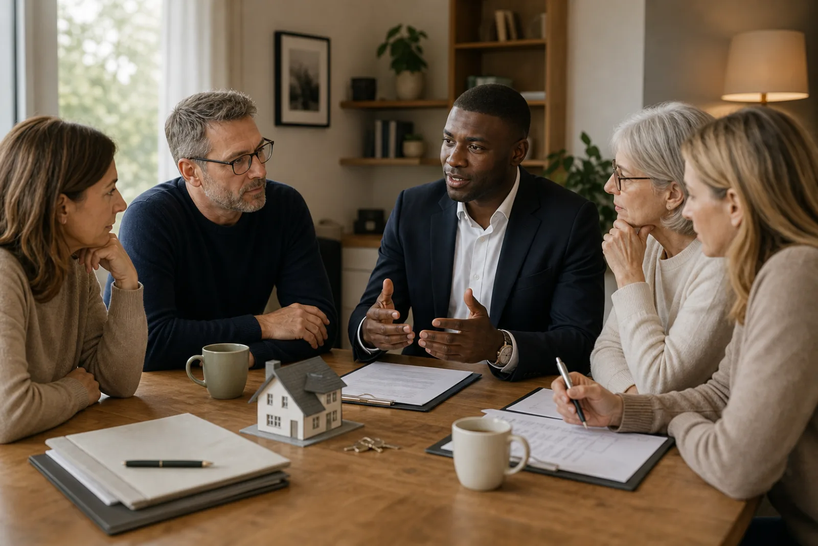 Makler von HRT Immobilien vermittelt zwischen den Miterben einer Erbengemeinschaft